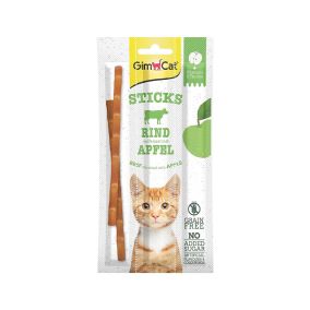 GimCat Duo-Sticks with Beef and Apple Cat Treat, 3 Pcs