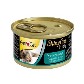 GimCat ShinyCat Chicken with Shrimps In Jelly Wet Cat Food - 70g