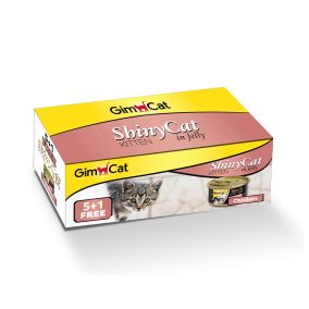 GimCat ShinyCat Kitten in Jelly Chicken - 70g - Pack of 5+1pc Free