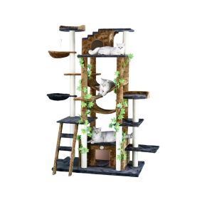 Go Pet Club Forest 77" Cat Tree - Brown/Black - 62"W x 35"L x 77"H