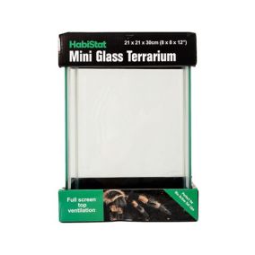 HabiStat Mini Glass Terrarium - 20L x 20W x 30H cm