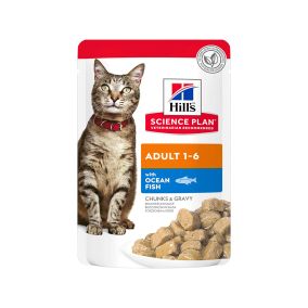 Hills Science Plan Adult 1-6 Ocean Fish Wet Cat Food - 85 g