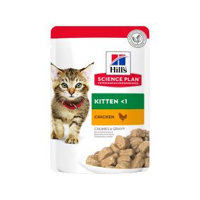 Hills Science Plan Kitten Chicken Chunks and Gravy Wet Kitten Food - 85 g