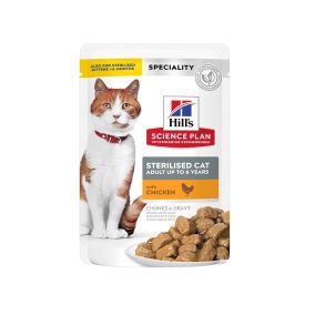 Hills Science Plan Chicken Young Adult Sterilized Wet Cat Food - 85 g