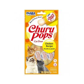 Inaba Churu Churu Pops Chicken Cat Treat, 4 Tubes (60g)