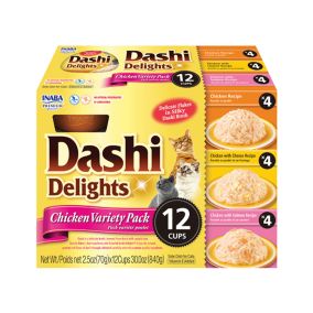 Inaba Dashi Delights Chicken Variety Cat Treats - 70g x 12 pcs