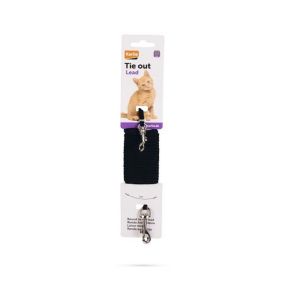 Karlie Tie Down Round Cat Leash, Black