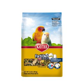 Kaytee Forti-Diet Pro Health Egg-Cite! Conure & Lovebird Food, 3 lbs