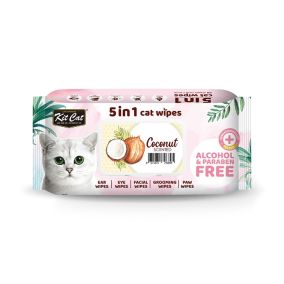 Kit Cat 5-In-1 Cat Wipes Coconut Scented