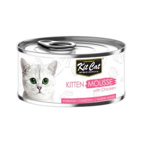 Kit Cat Kitten Mousse with Chicken Canned Kitten Food - 80g - Pack of 24