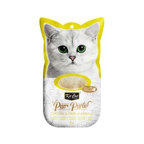 Kit Cat Purr Puree Chicken & Fiber (Hairball) Cat Treats - 4 x 15g