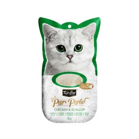 Kit Cat Purr Puree Chicken & Scallop Cat Treats - 4 x 15g