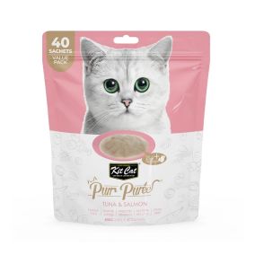 Kit Cat Purr Puree Tuna & Salmon (40 Sachets Value Pack) - 600g