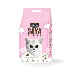 Kit Cat Soya Clump Strawberry Cat Litter - 7 L