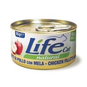 Life Cat Chicken Fillets With Apple Canned Cat Food - 85 g