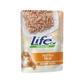 Life Cat Natural Chicken Fillet Cat Food Pouch - 70 g