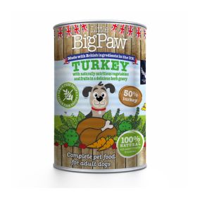 Little Big Paw Turkey With Rich Herb Gravy Dog Food Tin - 390g 