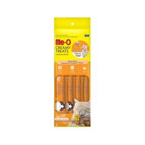 Me-O Creamy Treats Chicken and Pumpkin Flavor Cat Treats - 4 x 15 g