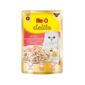 Me-O Delite Tuna with Salmon in Gravy Cat Food Pouch - 70 g