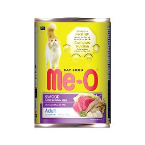 Me-O Seafood Platter In Prawn Jelly Adult Canned Cat Food - 400 g - Pack of 24