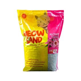 Meow Sand Bentonite Flower Scented Cat Litter -  5 L