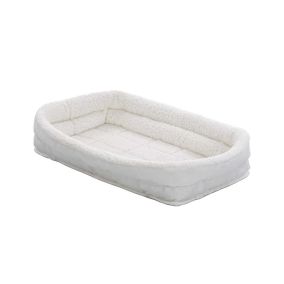 MidWest QuietTime Deluxe Fleece Double Bolster Crate Bed, 42"L x 28"W