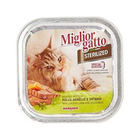 Miglior Gatto Sterilized with Chicken - Lamb & Vegetables Cat Food - 100g - Pack of 12