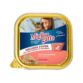 Miglior Pate with Salmon Cat Food - 100g - Pack of 12