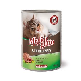 Miglior Gatto Sterilized Delicious Pate with Rabbit Canned Cat Food - 400 g