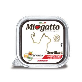 MioGatto Pate with Beef and Vegetables Sterilized Wet Cat Food - 100 g