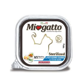 MioGatto Pate with Fish and Salmon Sterilized Wet Cat Food - 100 g