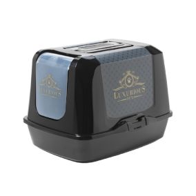 Moderna Luxurious Pets Trendy Cat Litter Box - Black