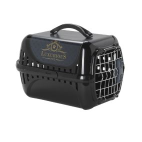 Moderna Luxurious Trendy Runner Pet Transporter, Black, L 50.1 x W 32 x H 34.5 cm