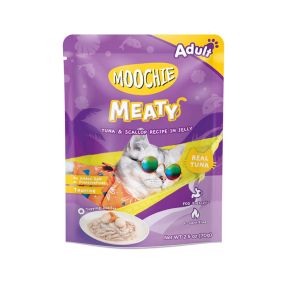 Moochie Meaty Tuna and Scallop Recipe in Jelly Adult Cat Food Pouch - 70 g