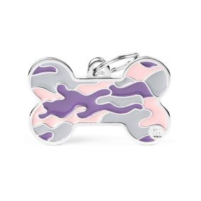 MyFamily Style Camouflage Pink Bone Pet ID Tag