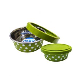 Pado Anti-Skid Rubber Pet Travel Bowls - 2 pcs