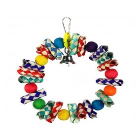 Pado Cylindrical Pattern Round Bird Toy - 21 x 18 cm