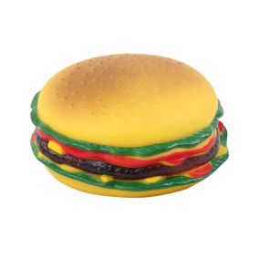 Pawise Vinyl Squeaky Hamburger Dog Toy - 13 Cm