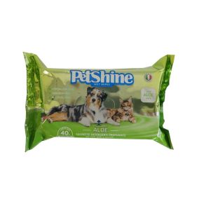 Petshine Aloe Vera Fragrance Pet Wipes - 40 Pcs