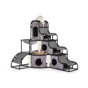 Prevue Catville Tower - Gray Print, 64"L x 46"W x 55"H