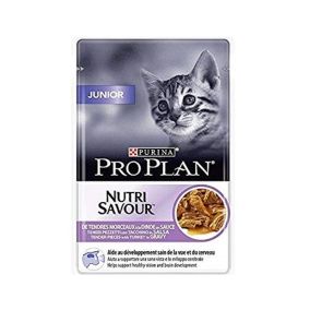 Purina Pro Plan Nutri Savour Junior Tender Pieces with Turkey in Gravy Cat Food - 85g - Pack of 12