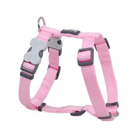 RedDingo Plain Classic Pink Dog Harness - 12mm - XSmall