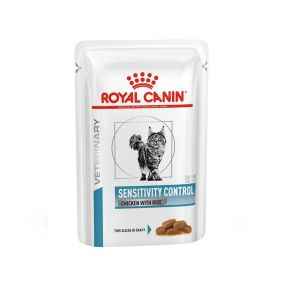 Royal Canin Veterinary Sensitivity Control Chicken and Rice Cat Food Pouch - 85 g - Pack of 12