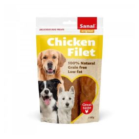 Sanal Chicken Filet Dog Treat, 80g