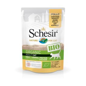 Schesir Bio Chicken Cat Food Pouch - 85g - Pack of 12