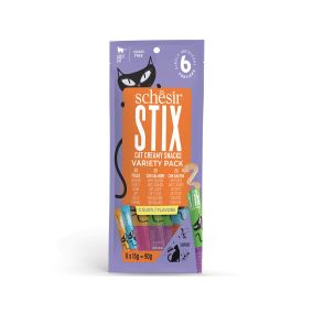 Schesir Stix Treat Creamy Snacks Variety Pack Cat Treats - 6 x 15 g