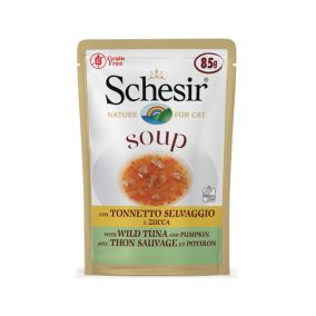 Schesir With Wild Tuna and Pumpkin Soup Cat Food - 85g - Pack of 12