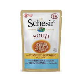 Schesir With Wild Tuna and Squid Soup Cat Food - 85g - Pack of 12