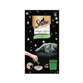 Sheba Creamy Treat Cat Food Chicken, 4 x 12g