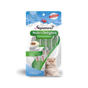 Signature7 Nutri Delights Chicken with Flaxseed Puree Cat Treats - 60 g